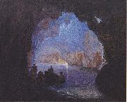 Heinrich Jakob Fried The Blue Grotto of Capri France oil painting artist